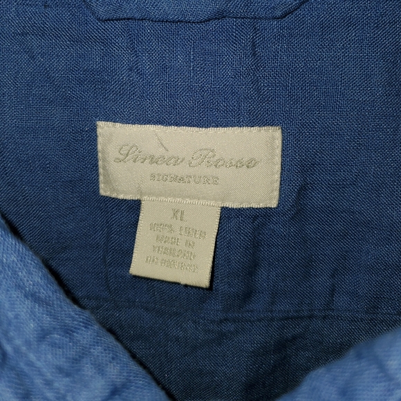 Linea Rosso 100% mens linen long sleeve shirt - Picture 2 of 4